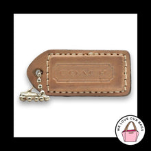 Load image into Gallery viewer, COACH Y2K VINTAGE Hang Tag Bag 2" Charm Keychain Fob Light Brown Leather Medium
