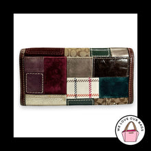 Load image into Gallery viewer, Y2K Vintage COACH HOLIDAY PATCHWORK Signature Bleecker Large Envelope Wallet
