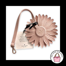 Load image into Gallery viewer, New KATE SPADE Pink Flower Blossom Leather Strap Tassel Bag Charm Hang Tag Fob
