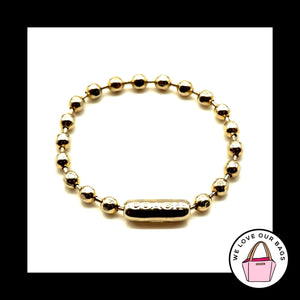 4" COACH Embossed 3.2mm Bright Gold Brass Ball Chain for Bag Hang Tag Charm Fob