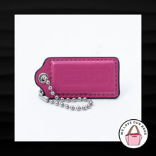 Load image into Gallery viewer, 2.5&quot; Large COACH PINK PATENT LEATHER NICKEL KEY FOB BAG CHARM KEYCHAIN HANG TAG
