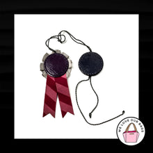 Load image into Gallery viewer, COACH POPPY PURPLE PINK LEATHER RIBBON TASSEL FOB BAG CHARM KEYCHAIN HANG TAG
