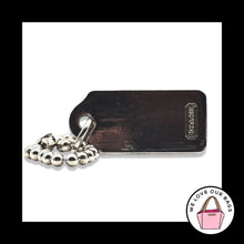 Load image into Gallery viewer, 1.25&quot; Small VINTAGE COACH Silver Nickel Metal Fob Bag Charm Keychain Hang Tag
