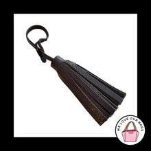 Load image into Gallery viewer, COACH LEGACY Dark Purple Leather Tassel Strap Bag Charm Hang Tag Keychain Fob

