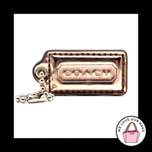 Load image into Gallery viewer, Limited Ed COACH MIRRORED 2&quot; Pink Leather Nickel Fob Bag Charm Keychain Hang Tag
