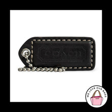 Load image into Gallery viewer, COACH Y2K VINTAGE Hang Tag 2" Dark Brown Leather Bag Charm Keychain Fob Medium

