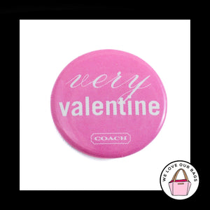VINTAGE COACH VALENTINE Pink Pin Button Pinback Brooch for Bag Coat Jacket Scarf
