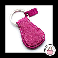 Load image into Gallery viewer, New Y2K VINTAGE COACH Teardrop Pink Signature Leather Fob Bag Charm Keychain Tag
