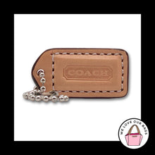 Load image into Gallery viewer, New COACH Y2K VINTAGE Hang Tag 1.5" Vachetta Natural Leather Bag Charm Keychain
