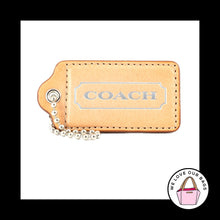 Load image into Gallery viewer, 3&quot; COACH 70th ANNIVERSARY Natural Saddle Leather Fob Bag Charm Keychain Hang Tag
