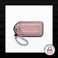 Load image into Gallery viewer, 1.5&quot; Small COACH LIGHT PINK LEATHER NICKEL FOB CHARM KEYCHAIN HANG TAG WRISTLET

