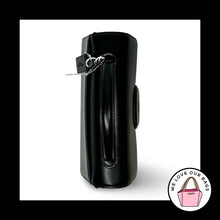 Load image into Gallery viewer, COACH ELIZA Top Handle Bag Satchel Black Smooth Leather Gunmetal CT852
