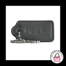 Load image into Gallery viewer, COACH HANG TAG 1.5" Gray Grey Leather Bag Charm Keychain Fob New York Small
