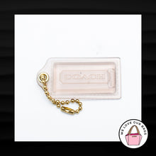 Load image into Gallery viewer, COACH 2.5&quot; POPPY CLEAR BROWN PLASTIC BRASS KEY FOB BAG CHARM KEYCHAIN HANG TAG
