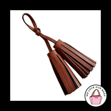 Load image into Gallery viewer, COACH LEGACY Cognac Brown Leather Tassel Strap Bag Charm Hang Tag Keychain Fob
