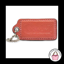 Load image into Gallery viewer, COACH HANG TAG 2.5" Pink Patent Leather Bag Charm Keychain Fob Nickel Large
