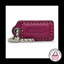 Load image into Gallery viewer, COACH HANG TAG 1.5" Pink Smooth Leather Nickel Small Bag Charm Keychain Fob
