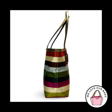 Load image into Gallery viewer, Rare COACH LEGACY 65th Anniversary Satin Stripe Tote Bag Leather Signature 11126
