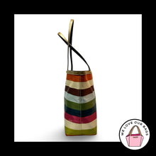 Load image into Gallery viewer, Rare COACH LEGACY 65th Anniversary Satin Stripe Tote Bag Leather Signature 11126
