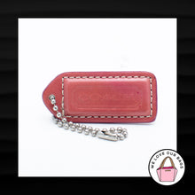 Load image into Gallery viewer, 2&quot; Medium COACH PINK PATENT LEATHER NICKEL KEY FOB BAG CHARM KEYCHAIN HANG TAG

