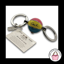 Load image into Gallery viewer, NWT COACH Beach Ball Valet Keychain Legacy Stripe Fob Bag Charm Hang Tag 93160
