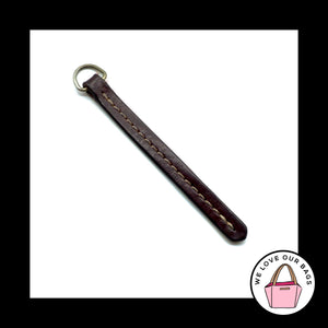 Vintage COACH ZIPPER PULL Brown Leather Strap Nickel Purse Bag Wallet Wristlet