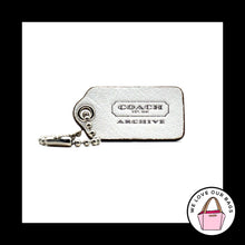 Load image into Gallery viewer, 1.5&quot; Small COACH LEGACY ARCHIVE White Leather Fob Bag Charm Keychain Hang Tag
