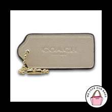 Load image into Gallery viewer, COACH HANG TAG 2" Bag Charm Keychain Fob New York Chalk White Leather Brass
