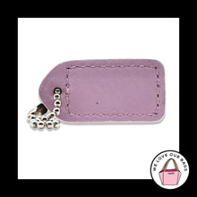 Load image into Gallery viewer, 1.5&quot; Y2K VINTAGE COACH White &amp; Purple Leather Fob Bag Charm Keychain Hang Tag
