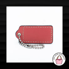 Load image into Gallery viewer, 2&quot; Medium COACH MAUVE PINK LEATHER NICKEL KEY FOB BAG CHARM KEYCHAIN HANG TAG
