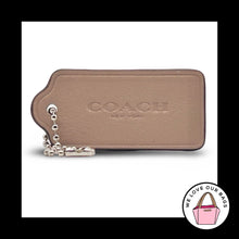 Load image into Gallery viewer, COACH HANG TAG 2.25" Bag Charm Keychain Fob New York Tan Light Brown Leather
