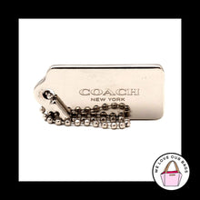 Load image into Gallery viewer, 1.75&quot; COACH NEW YORK Silver Nickel Metal Thick Fob Bag Charm Keychain Hang Tag
