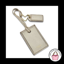 Load image into Gallery viewer, Y2K VINTAGE COACH Luggage ID Bone Beige Leather &amp; Hang Tag Bag Charm Keychain
