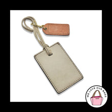 Load image into Gallery viewer, Y2K VINTAGE COACH Luggage ID Bone Beige Leather &amp; Hang Tag Bag Charm Keychain
