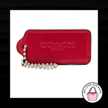 Load image into Gallery viewer, 2.25&quot; COACH NEW YORK Pink Smooth Leather Nickel Fob Bag Charm Keychain HangTag
