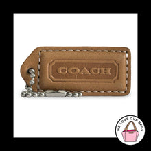 Load image into Gallery viewer, COACH Y2K VINTAGE Hang Tag 2" Camel Brown Leather Bag Charm Keychain Fob
