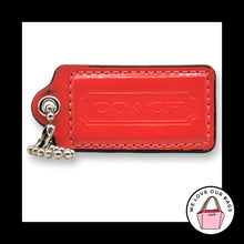 Load image into Gallery viewer, COACH HANG TAG 2.5" Pink Bag Charm Keychain Fob Patent Leather Nickel Large
