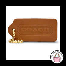 Load image into Gallery viewer, VINTAGE COACH Butterscotch Brown Glovetanned Leather Bag Charm Keychain Hang Tag

