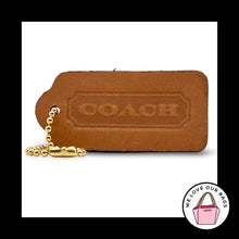 Load image into Gallery viewer, VINTAGE COACH Butterscotch Brown Glovetanned Leather Bag Charm Keychain Hang Tag
