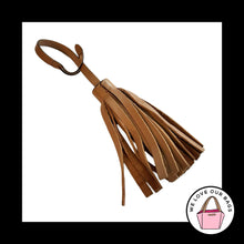 Load image into Gallery viewer, COACH LEGACY Light Brown Leather Tassel Strap Bag Charm Hang Tag Keychain Fob
