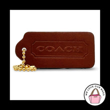 Load image into Gallery viewer, VINTAGE COACH Mahogany Brown Glovetanned Leather Bag Charm Keychain Hang Tag

