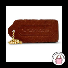 Load image into Gallery viewer, VINTAGE COACH Mahogany Brown Glovetanned Leather Bag Charm Keychain Hang Tag
