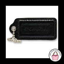 Load image into Gallery viewer, COACH HANG TAG 2.25" Bag Charm Keychain Fob Dark Brown Patent Leather Large
