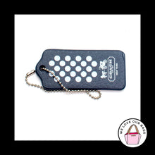 Load image into Gallery viewer, RARE COACH MAGNET Black White Polka Dot Leather Fob Bag Charm Keychain Hang Tag
