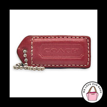 Load image into Gallery viewer, COACH Y2K VINTAGE Hang Tag 2" Red Saddle Leather Bag Charm Keychain Fob Medium
