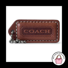 Load image into Gallery viewer, COACH Y2K VINTAGE Hang Tag 2" British Tan Brown Leather Bag Charm Keychain Fob
