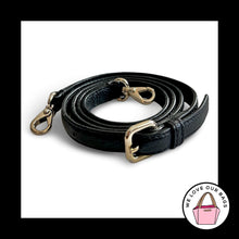 Load image into Gallery viewer, COACH BAG STRAP Black Pebbled Leather Replacement Purse Crossbody Shoulder Gold
