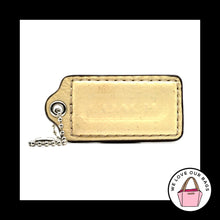 Load image into Gallery viewer, 2.5&quot; Large COACH Yellow Patent Leather Nickel  Fob Bag Charm Keychain Hang Tag
