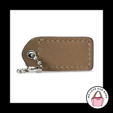 Load image into Gallery viewer, COACH Y2K VINTAGE Hang Tag 1.5" Camel Suede Leather Bag Charm Keychain Fob Small
