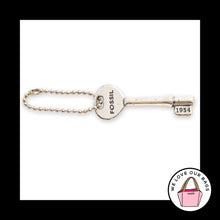 Load image into Gallery viewer, Y2K Vintage FOSSIL KEY Silver Nickel Metal on Ball Chain Bag Charm Hang Tag Fob
